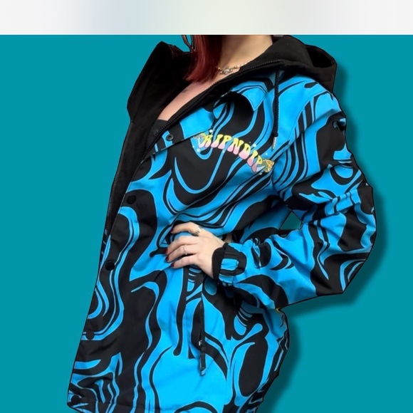 Ripndip Black and Blue Graphic Ski Jacket (2023) - Picture 4 of 7
